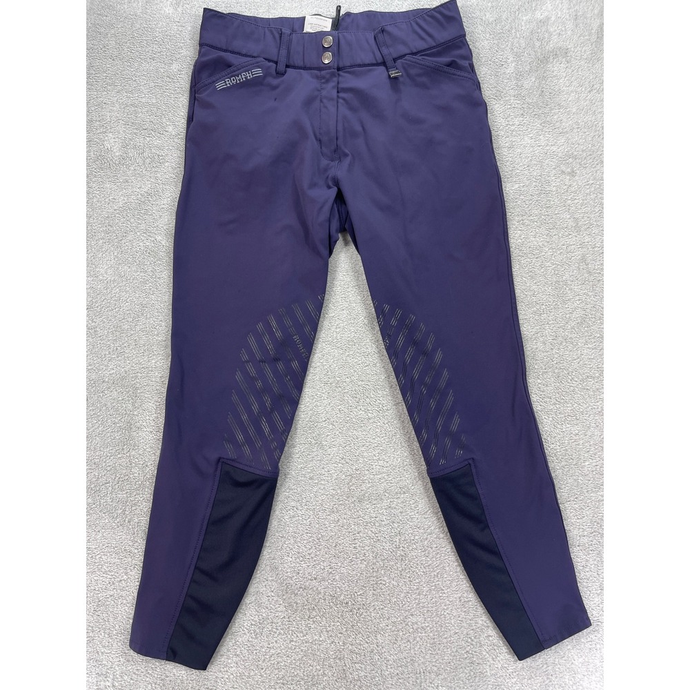 Romfh Riding Breeches Women 30R Purple Sarafina Knee Patch Equestrian Apparel